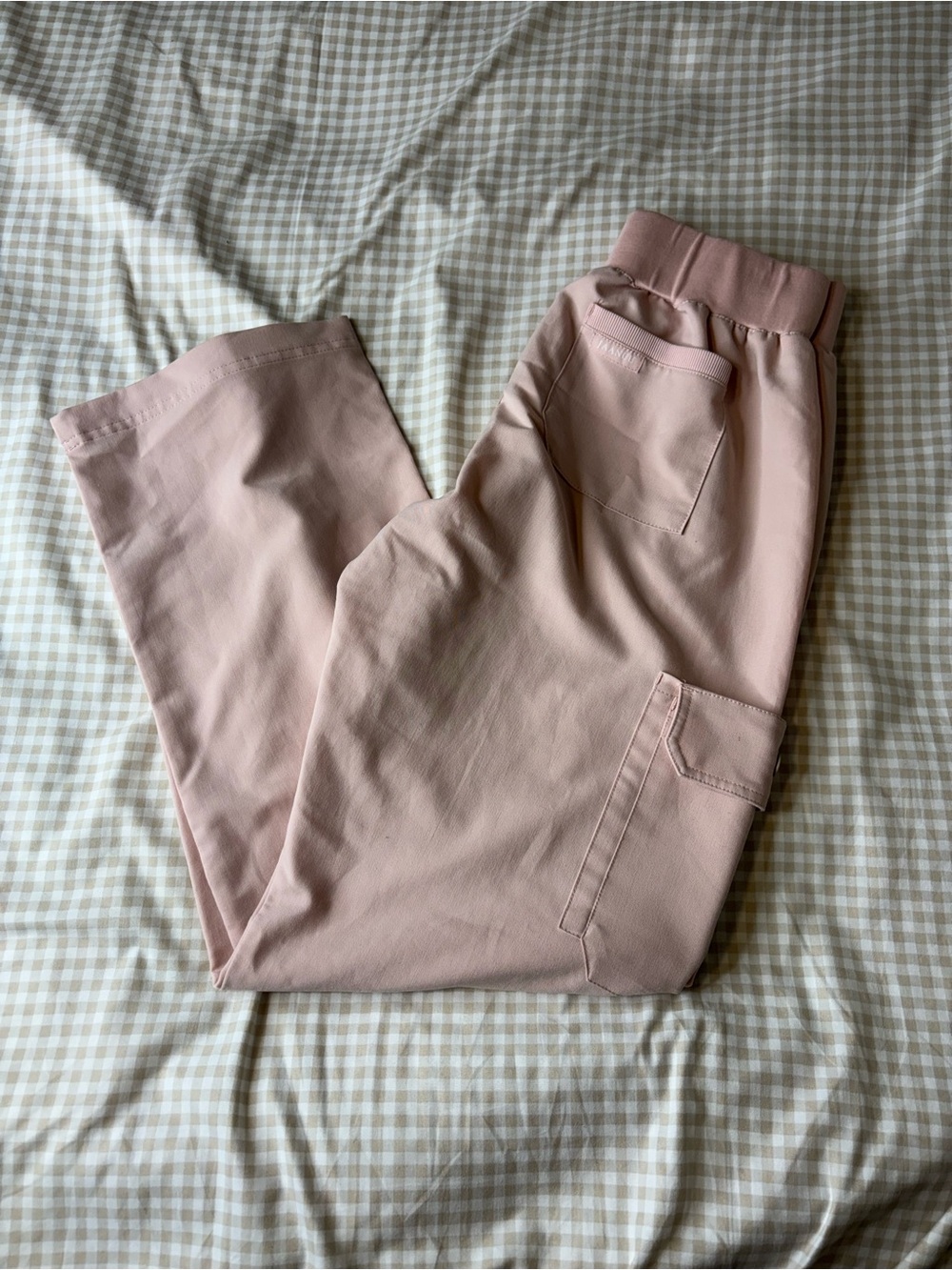 Jaanuu Blush Cargo Scrub Pants